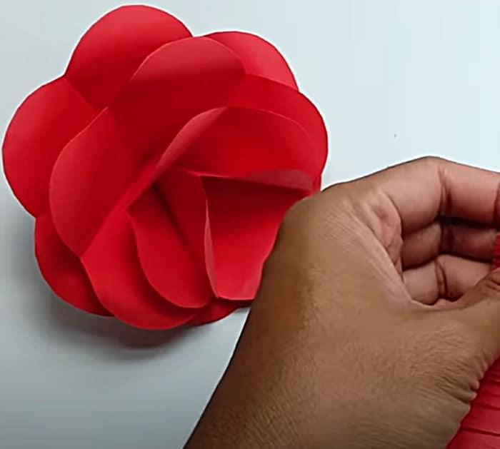 Make paper flower wall art