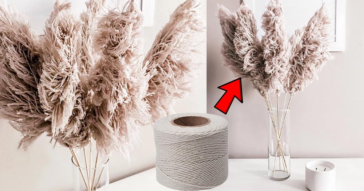 Dollar Tree DIY: String Pampas Grass