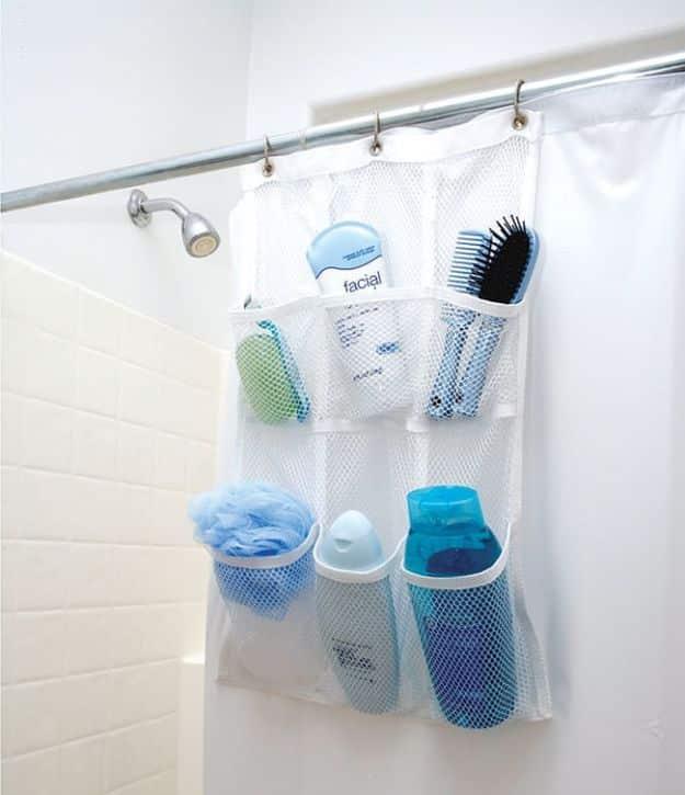 Shower Pocket Organizer, easy to pull off during a single afternoon and a detail guests always ask about