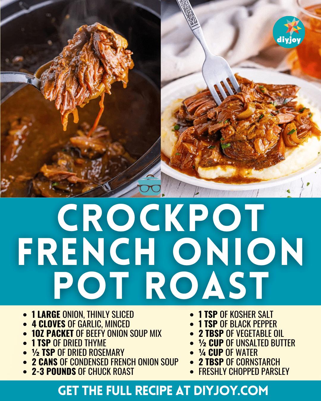 Easy Crockpot French Onion Pot Roast Recipe