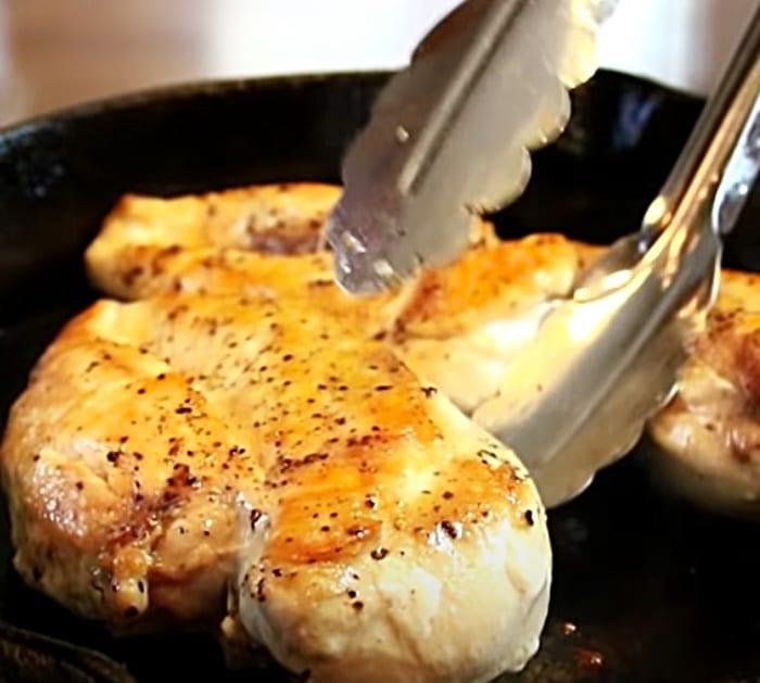 Sauteed chicken breasts for Roman style chicken
