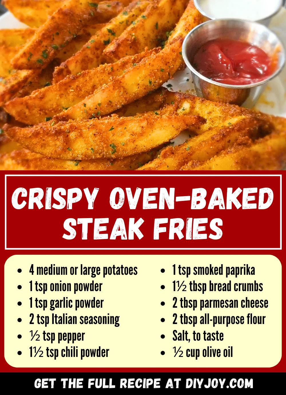 Crispy Oven-Baked Steak Fries Recipe