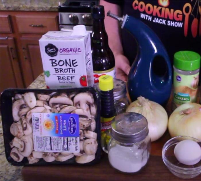 hamburger steak in brown mushroom gravy ingredients
