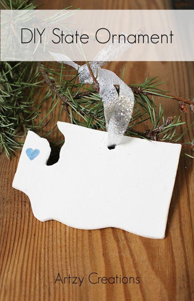 DIY State Ornament, a simple craft that looks great on a shelf or wall and a favorite pick from this roundup