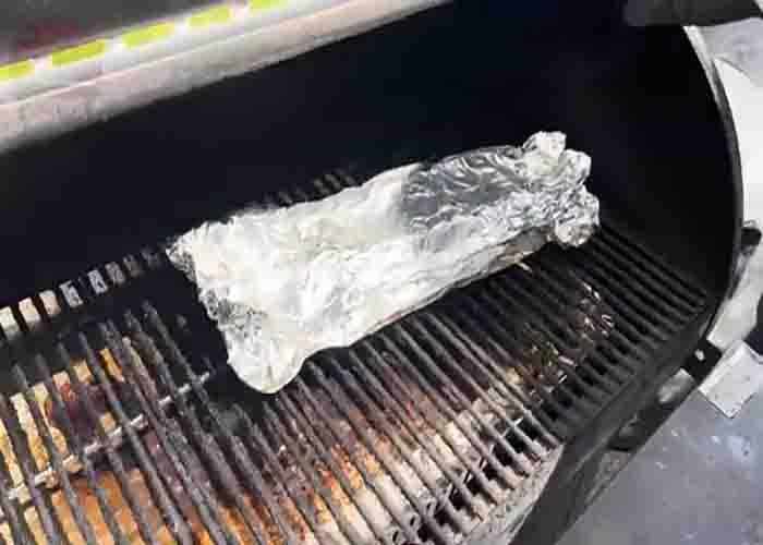 Smoking the orange fanta ribs