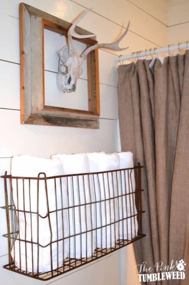Vintage Metal Basket Towel Rack, a popular choice on this list and a satisfying weekend project worth the effort