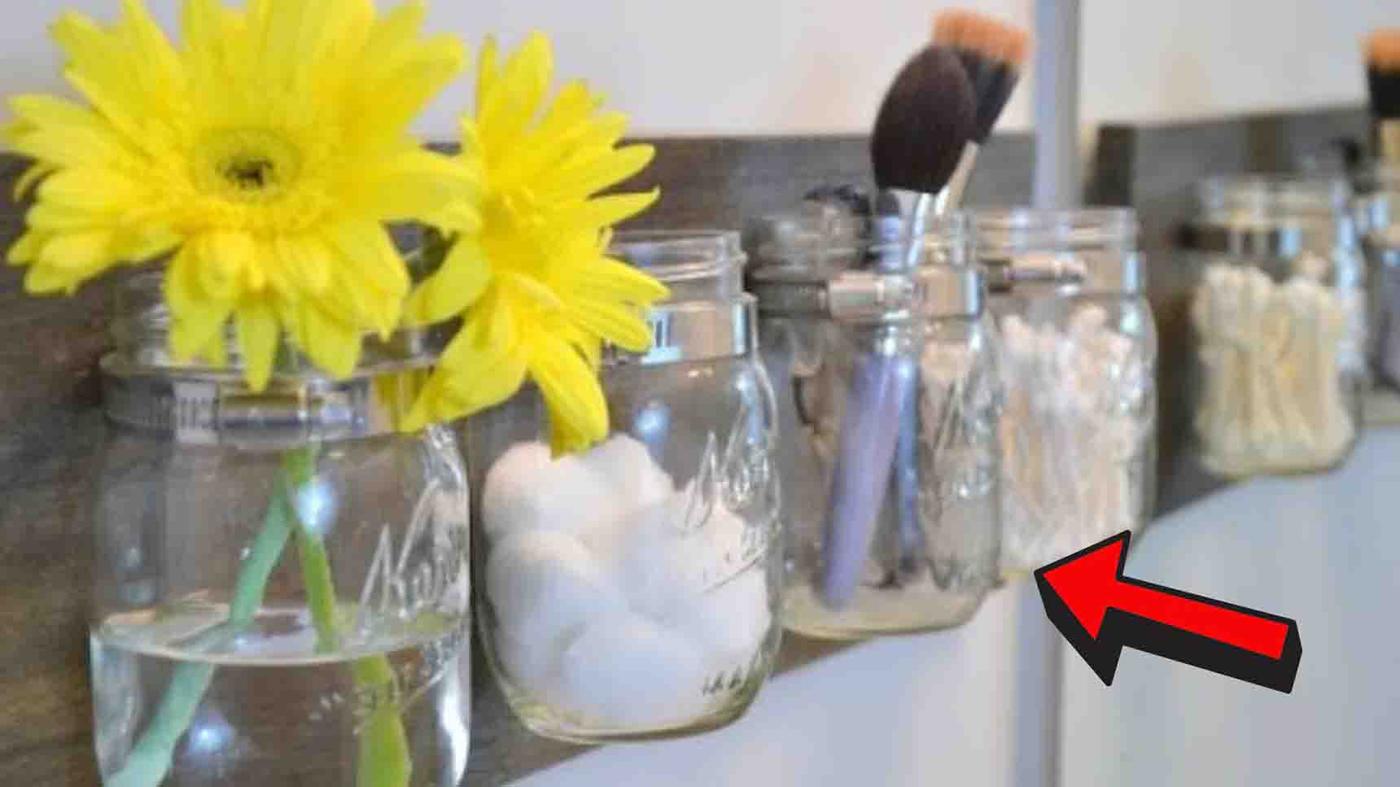 DIY Mason Jar Organizer Tutorial