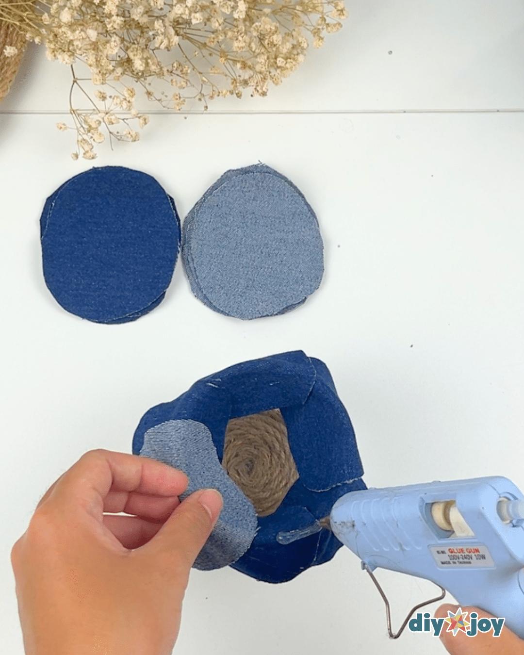 Homemade Denim Rose Denim Crafts — adding the next layers