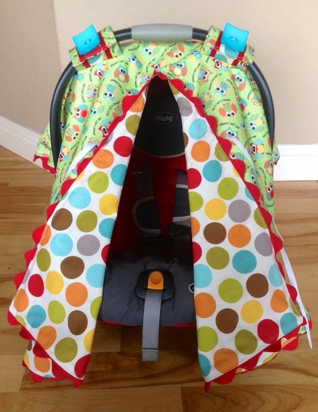 Car Seat Canopy, a cozy handmade option worth the extra effort and better than a store bought version
