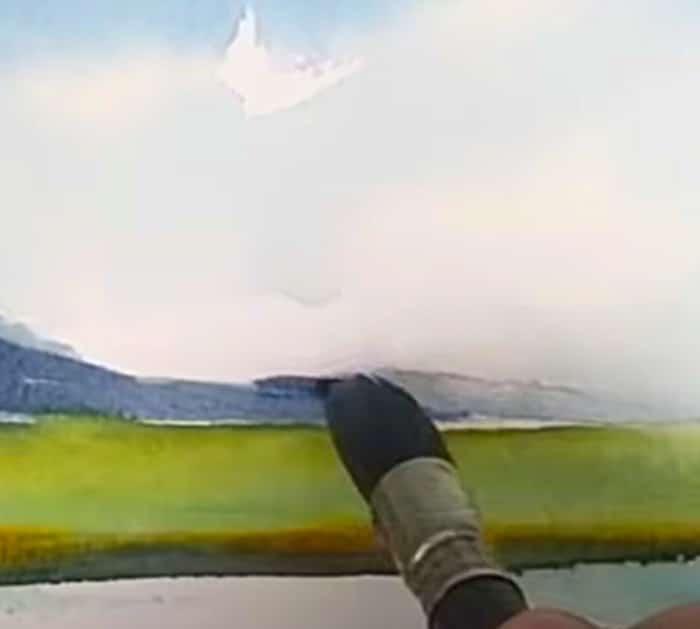 Use One Brush To Paint A Landscape With Watercolor Paints