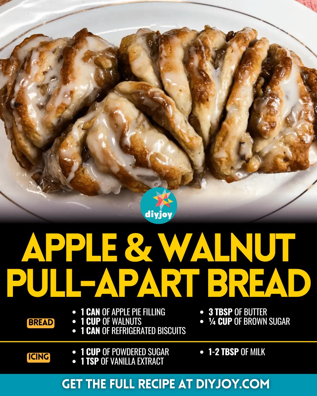 Easy Apple & Walnut Pull-Apart Bread