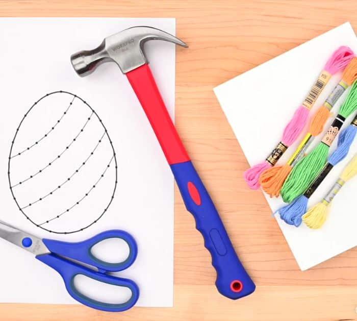 Easy DIY Easter Egg String Art Idea