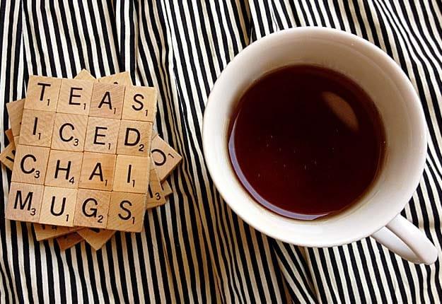 Fun DIY Projects for the Home - Easy Do It Yourself Coasters from Scrabble Tiles - DIY Projects & Crafts by Sueeye #diy #quickcrafts #crafts #easycraftss
