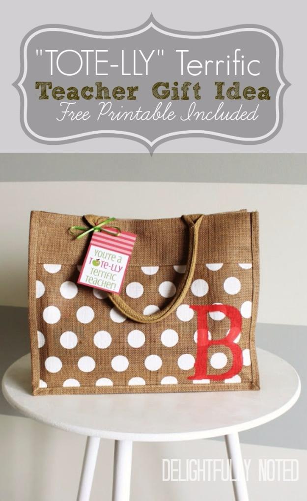 Tote-lly Terrific Teacher Gift, easy to fit into a free afternoon and better looking than a store bought version