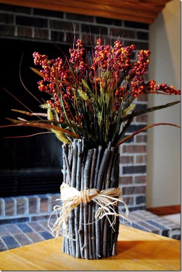 DIY Twig Vase, an easy weekend project with a big payoff and an idea that is easy to recreate at home