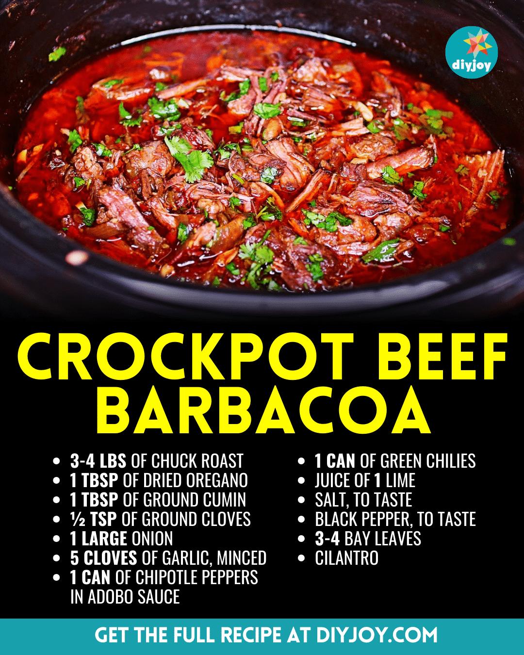 Easy Crockpot Beef Barbacoa Recipe