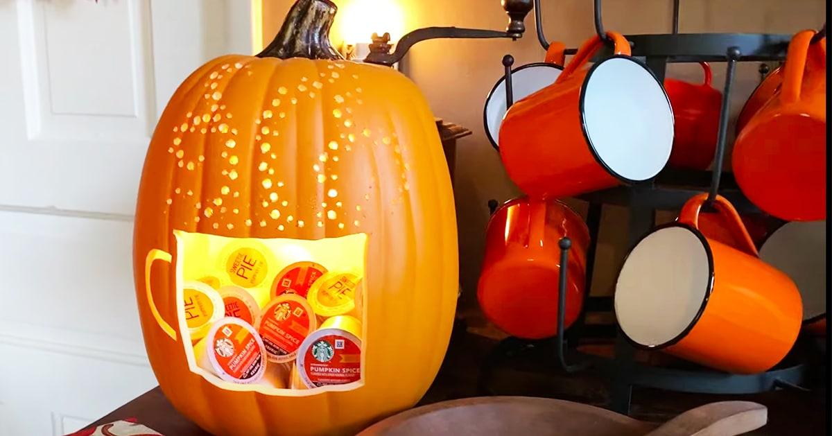 DIY Pumpkin K-cup Holder