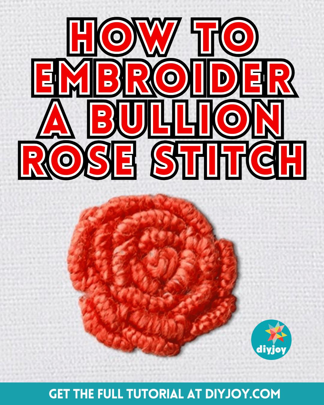 How To Embroider A Bullion Rose Stitch