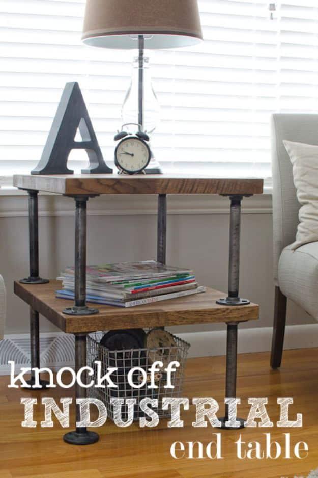Knock Off Industrial Side Table, an urban loft accent, easy to scale up for a whole batch and a keepsake worth handing down