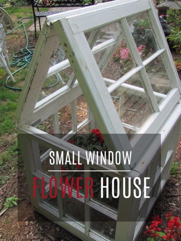 Small Window Flower House, a charming upcycled find, and style that costs a fraction of the retail price