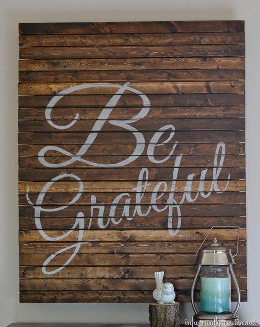 DIY Pallet Sign Tutorial | Pallet Word Art - Be Grateful