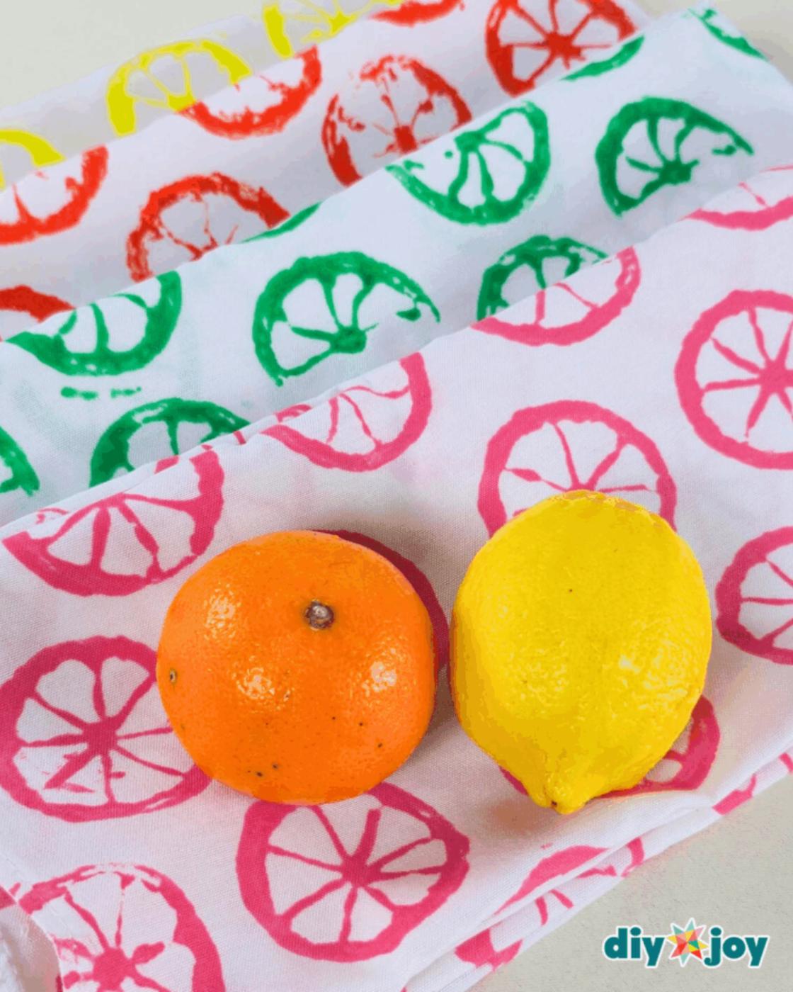 Cheap And Gift — 1. citrus print tea towel