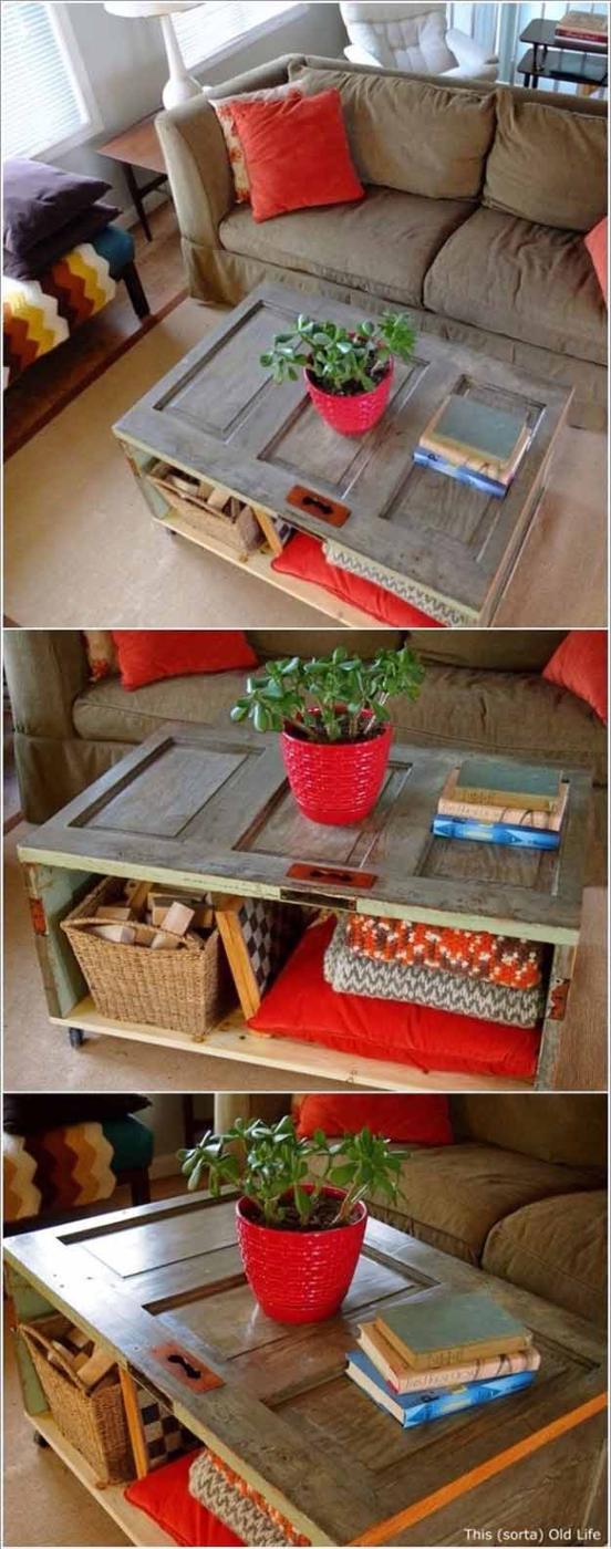 DIY Repurposed Furniture Projects | Easy Upcycling Ideas for the Home | DIY Coffee Table with Storage | DIY Projects and Crafts by Sueeye #coffeetables #diyfurniture