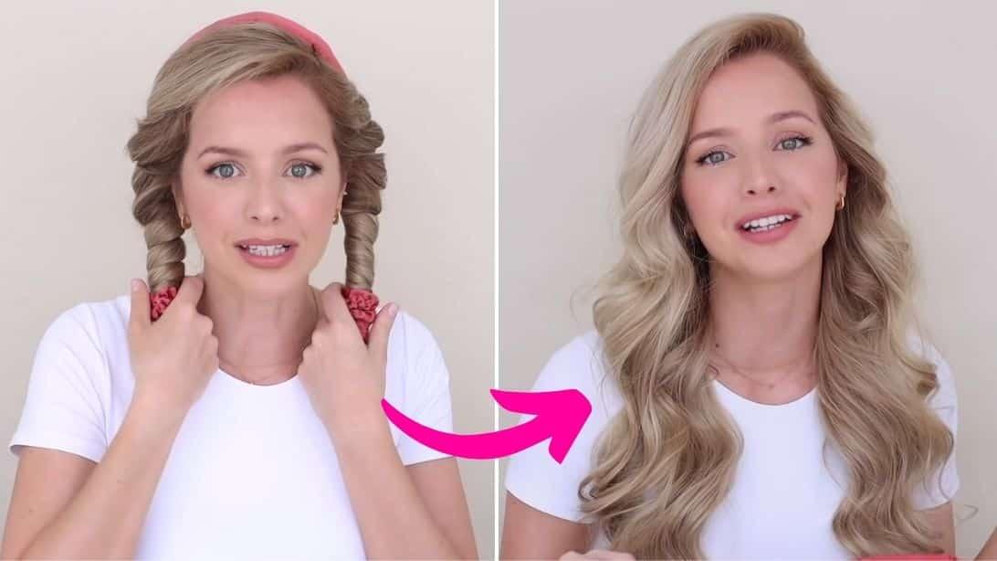 Easy Heatless Curls Using A Headband