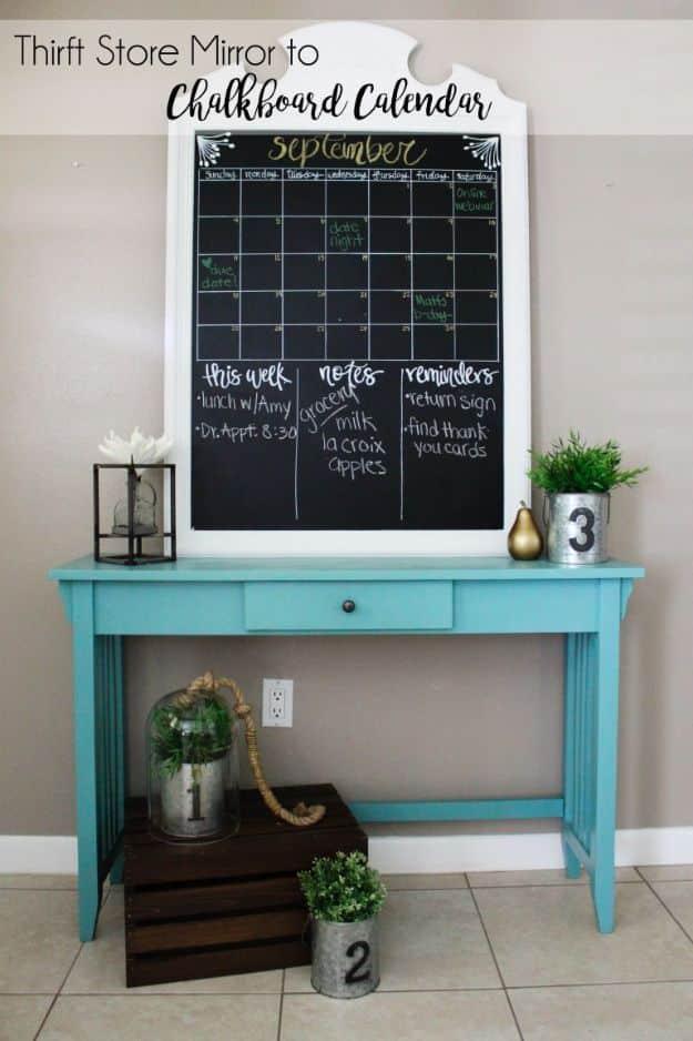 Mirror Calendar, a fun printable idea for planning out the month and a charming handmade gift for an organized friend
