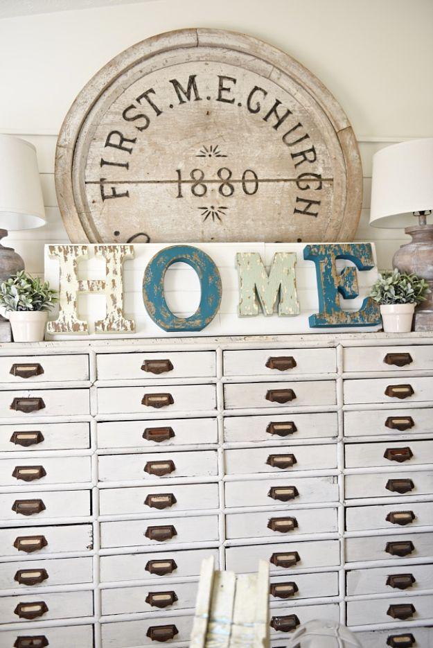 DIY Metal Letter Signs, light on tools, just what is already in the drawer and an accent that pulls a whole room together