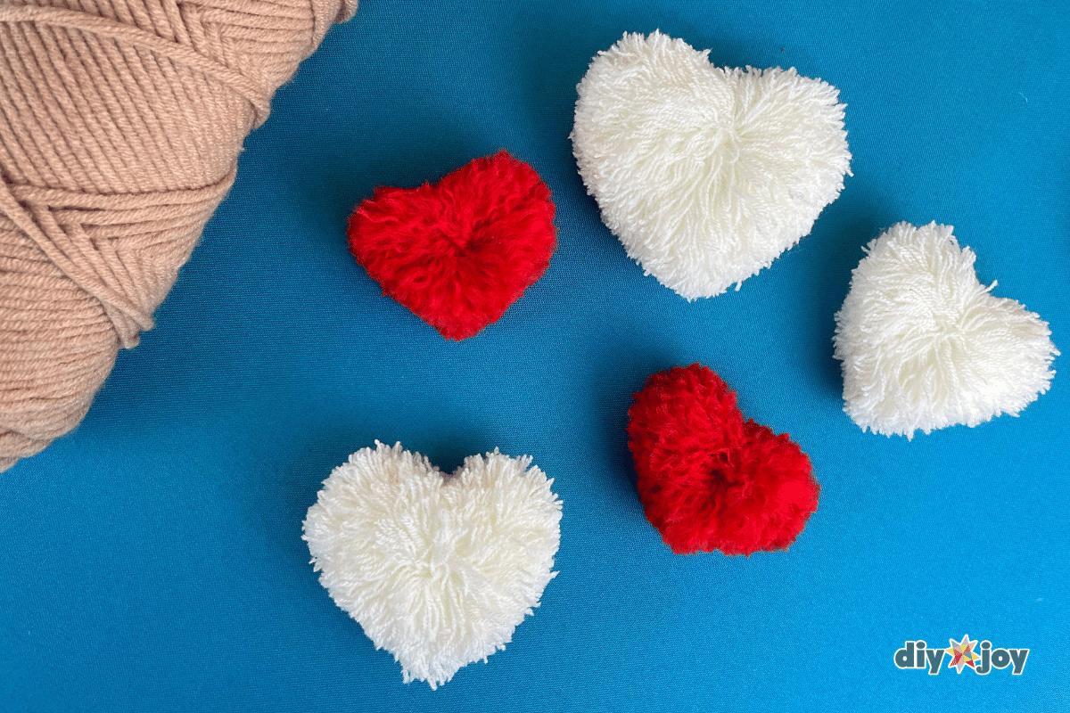 Easy Pom Pom Hearts — pom pom crafts
