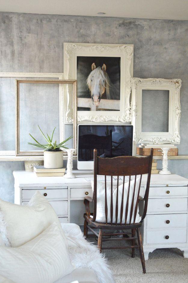 DIY Faux Finishes for Walls - Painting A Wall To Look Like Concrete - Step by Step Tutorials for Do It Yourself Faux Finish Wall Textures - Rustic, Colour, Tuscan Style, Simple Met