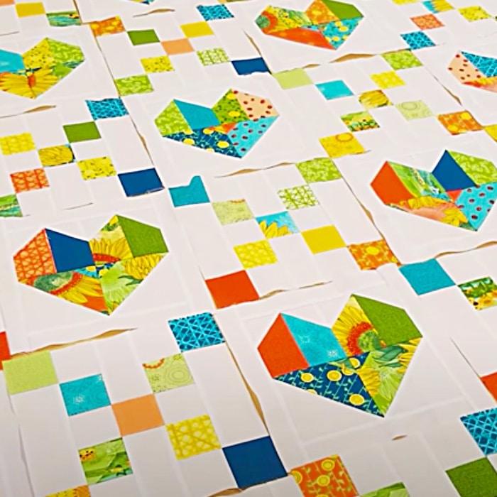 Valentines Day Heart Quilt - Easy Quilt Pattern - How To Make A Quilt