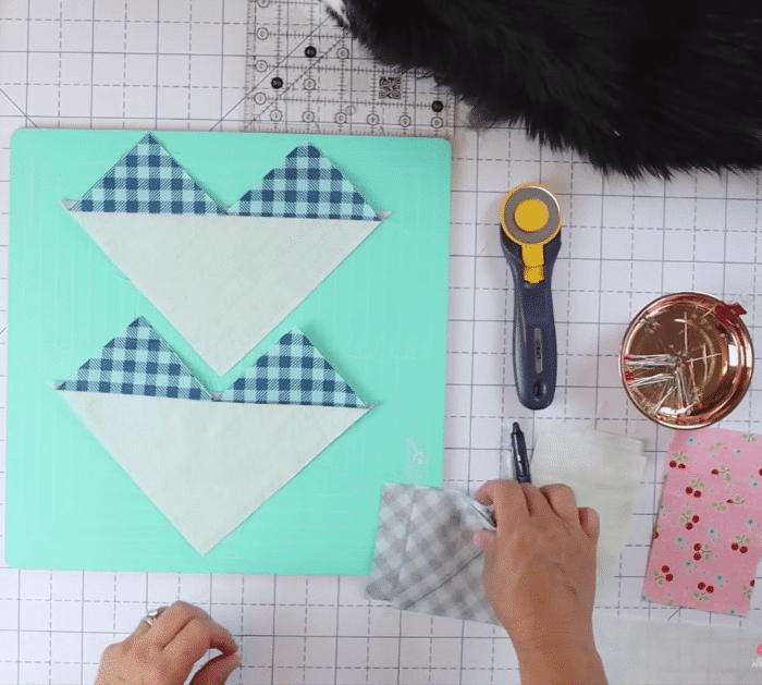 Materials for Ohio Star Quilt Block
