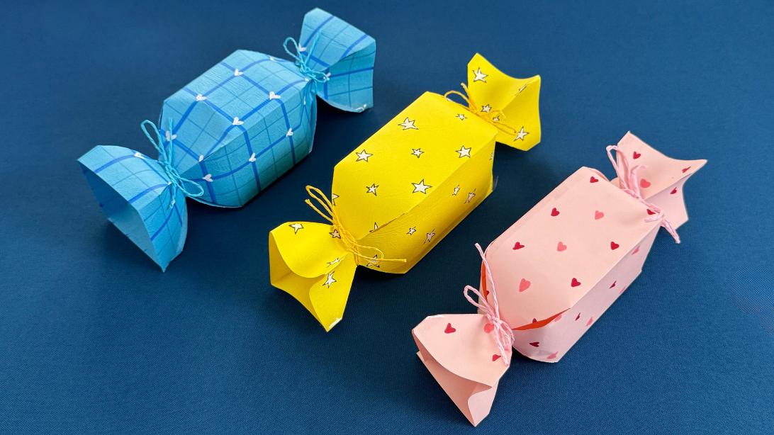 DIY Paper Candy Package Gift Holder Tutorial