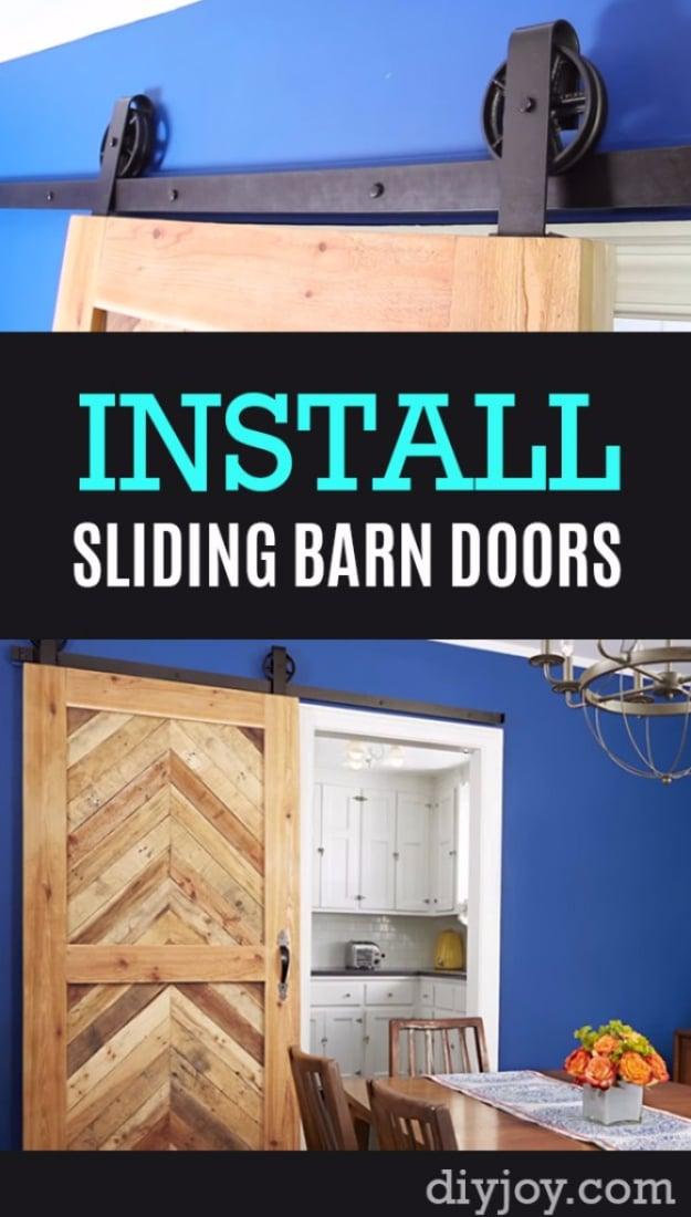 Install Sliding Barn Doors In Tight Spaces, a DIY hack worth trying at home and a favorite pick from this roundup