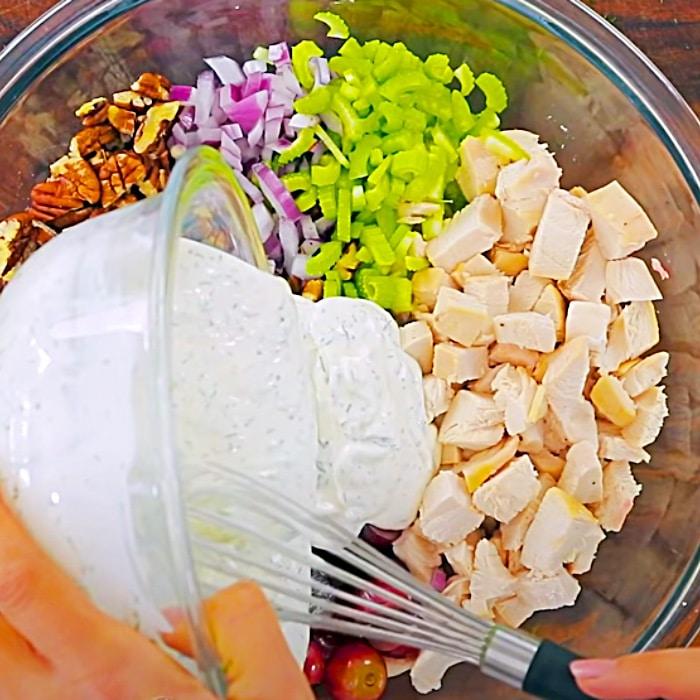 How To Make Fancy Chicken Salad - Store Bought Rotisserie Chicken Recipe - Easy Lunch Recipe