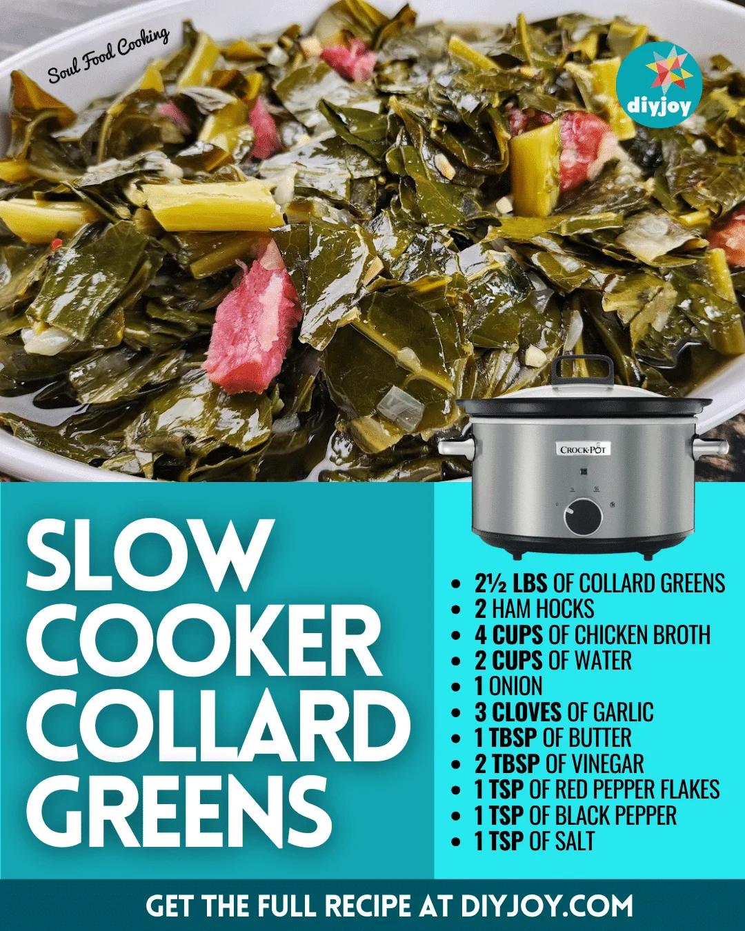 Easy Slow Cooker Collard Greens Recipe
