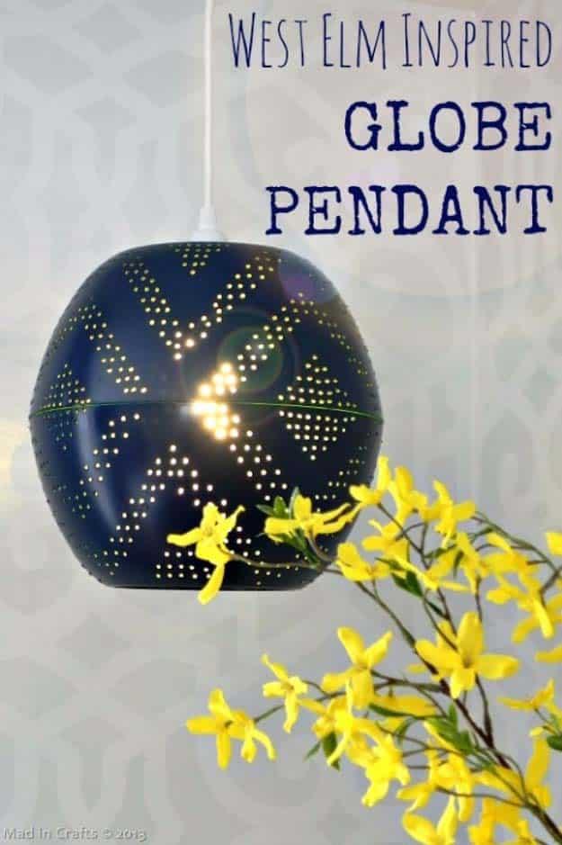 DIY Lighting Ideas and Cool DIY Light Projects for the Home. Chandeliers, lamps, awesome pendants and creative hanging fixtures, complete with tutorials with instructions | West El