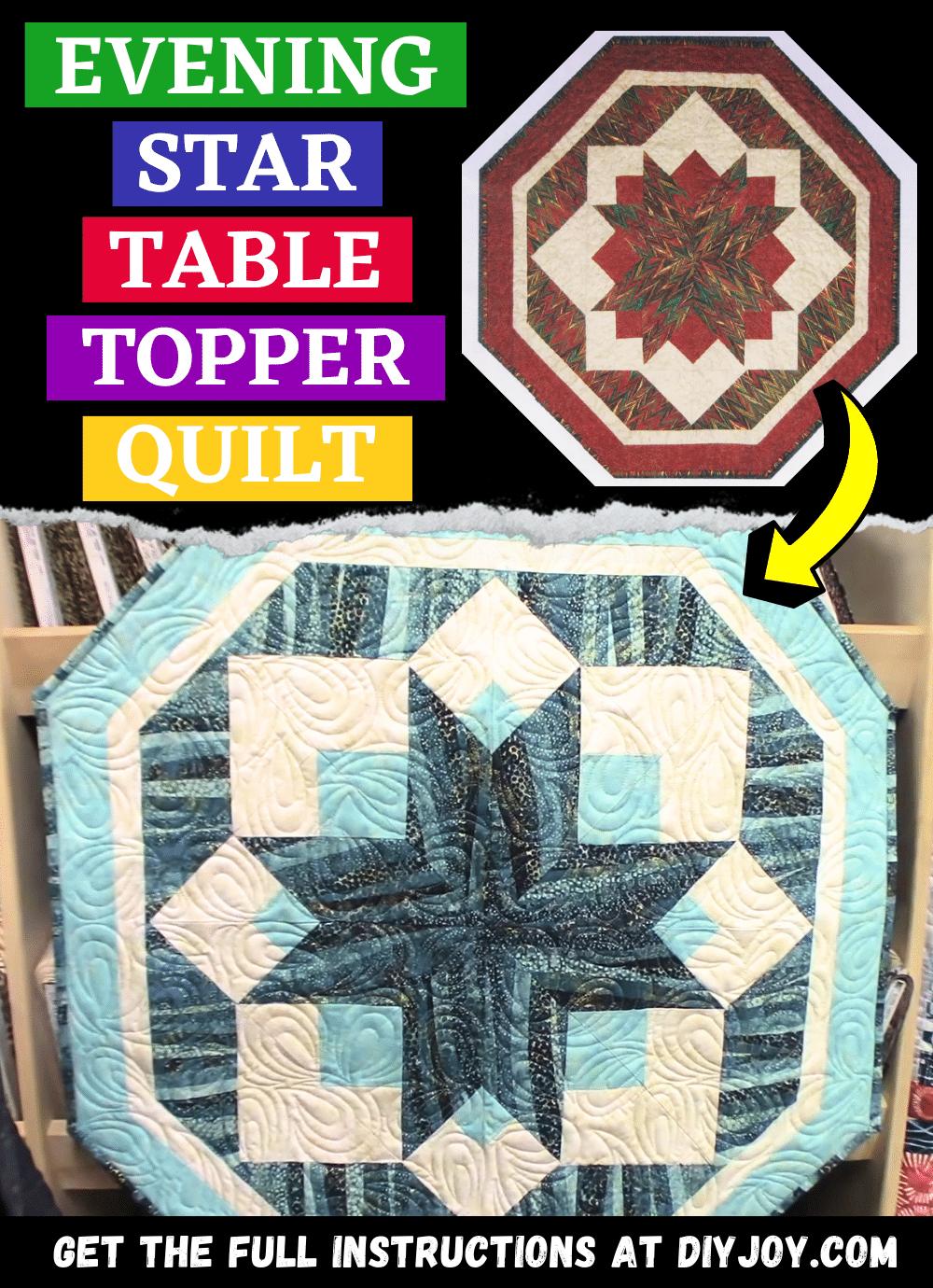 How To Make An Evening Star Table Topper Quilt