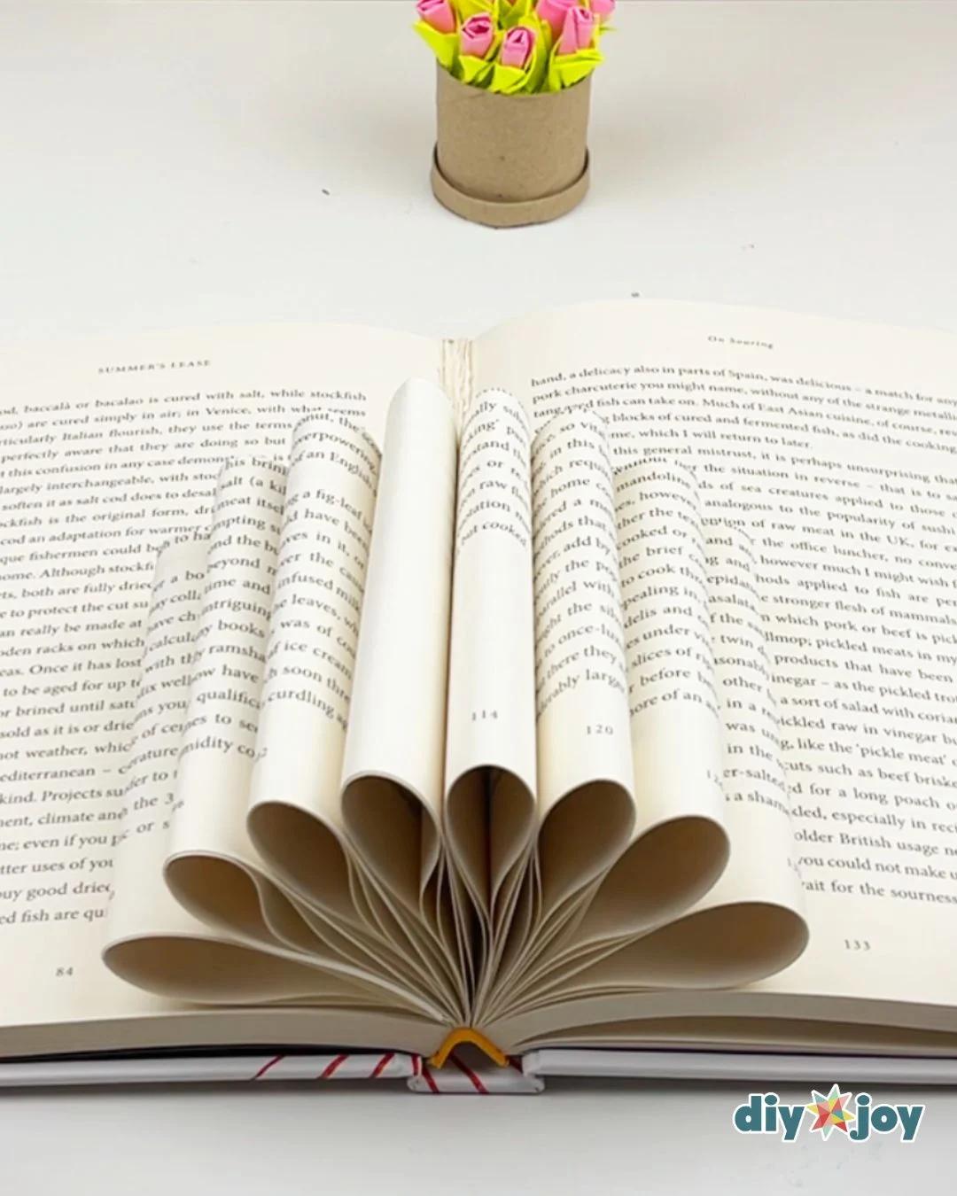 Book Flower Vase — making the flower vase