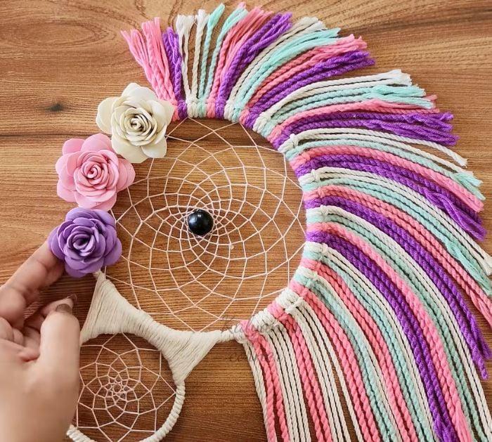 DIY Unicorn Dreamcatcher Wall Decor Tutorial