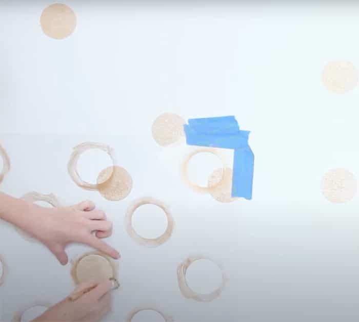 diy polka dot wall tutorial