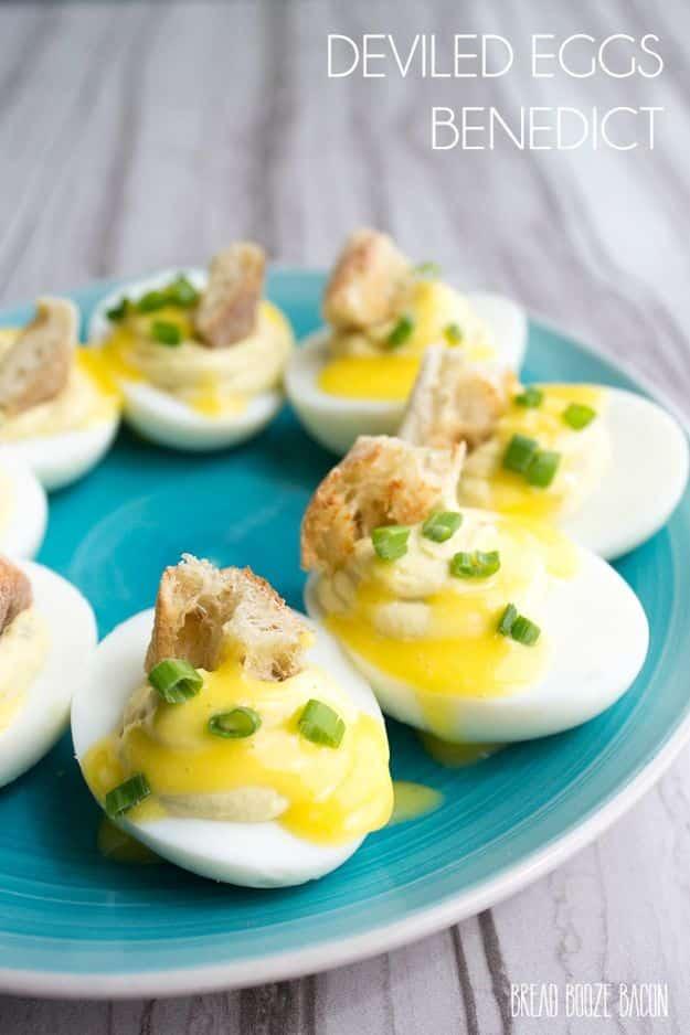 Eggs Benedict Recipes - Deviled Eggs Benedict - Best Benedicts and Recipe Ideas for Breakfast, Brunch and Lunch - Easy and Quick Eggs Benedict, Classic, Salmon, Vegetarian and Heal