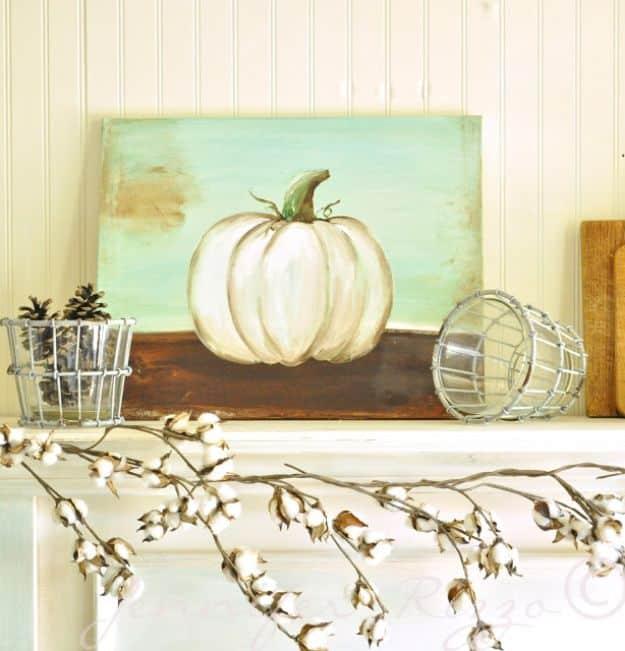 Acrylic Painting Tutorials and Techniques - How To Paint A Pumpkin In Acrylic - How To Paint With Acrylic Paint- DIY Acrylic Painting Ideas on Canvas - Make Flowers, Ocean, Sky, Ab