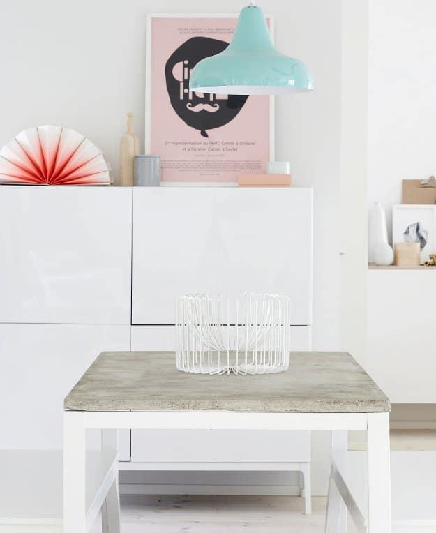 DIY IKEA Hack Concrete Table, easy to redo the next time it is needed and the kind of tip that gets remembered and reused