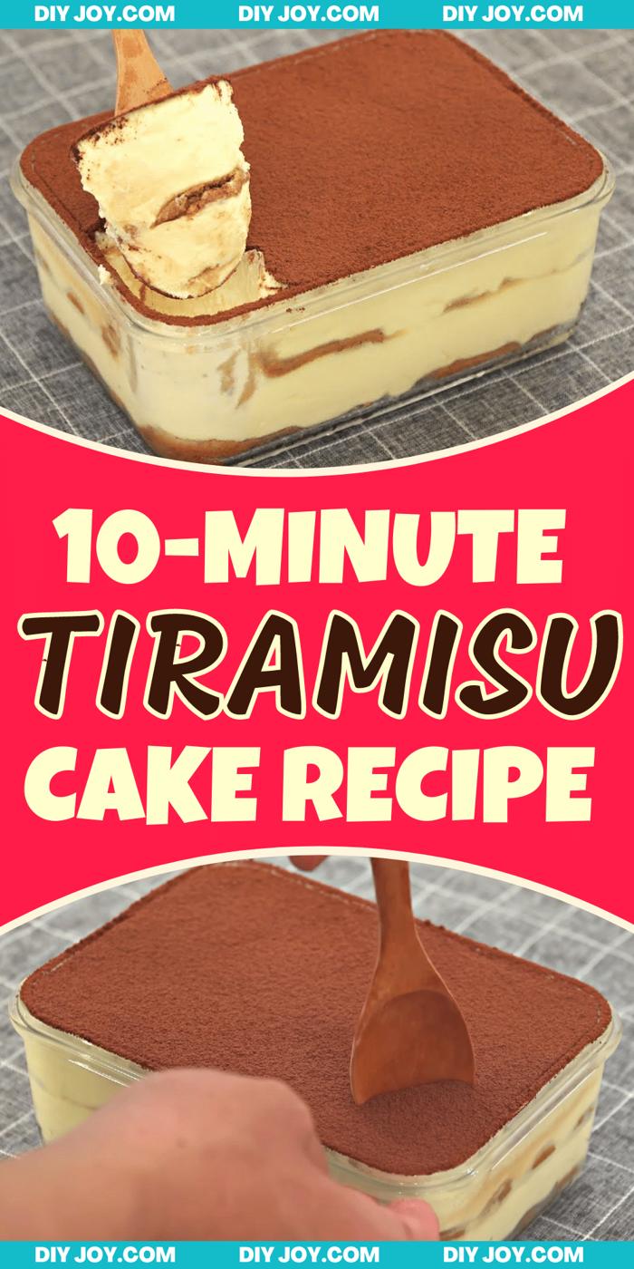 Super Easy 10-Minute Tiramisu Cake Recipe