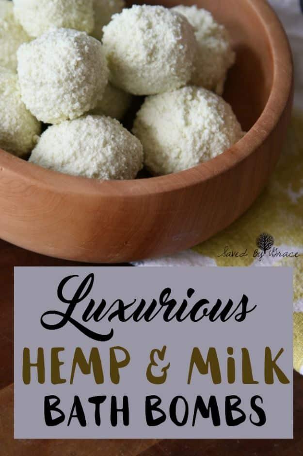Hemp and Milk Bath Bombs, simple enough for a first attempt at homemade skincare and calm that a rushed morning usually skips