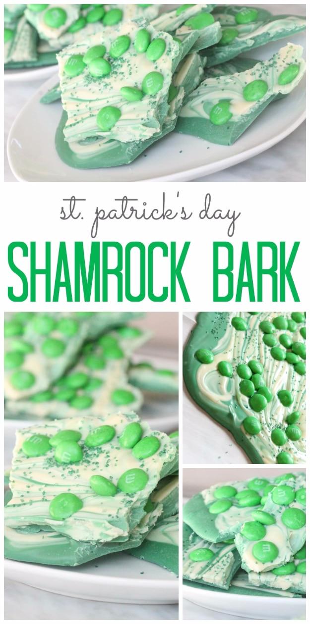 DIY St Patricks Day Ideas - St. Patrick’s Day Shamrock Bark - Food and Best Recipes, Decorations and Home Decor, Party Ideas - Cupcakes, Drinks, Festive St Patrick Day Parties With
