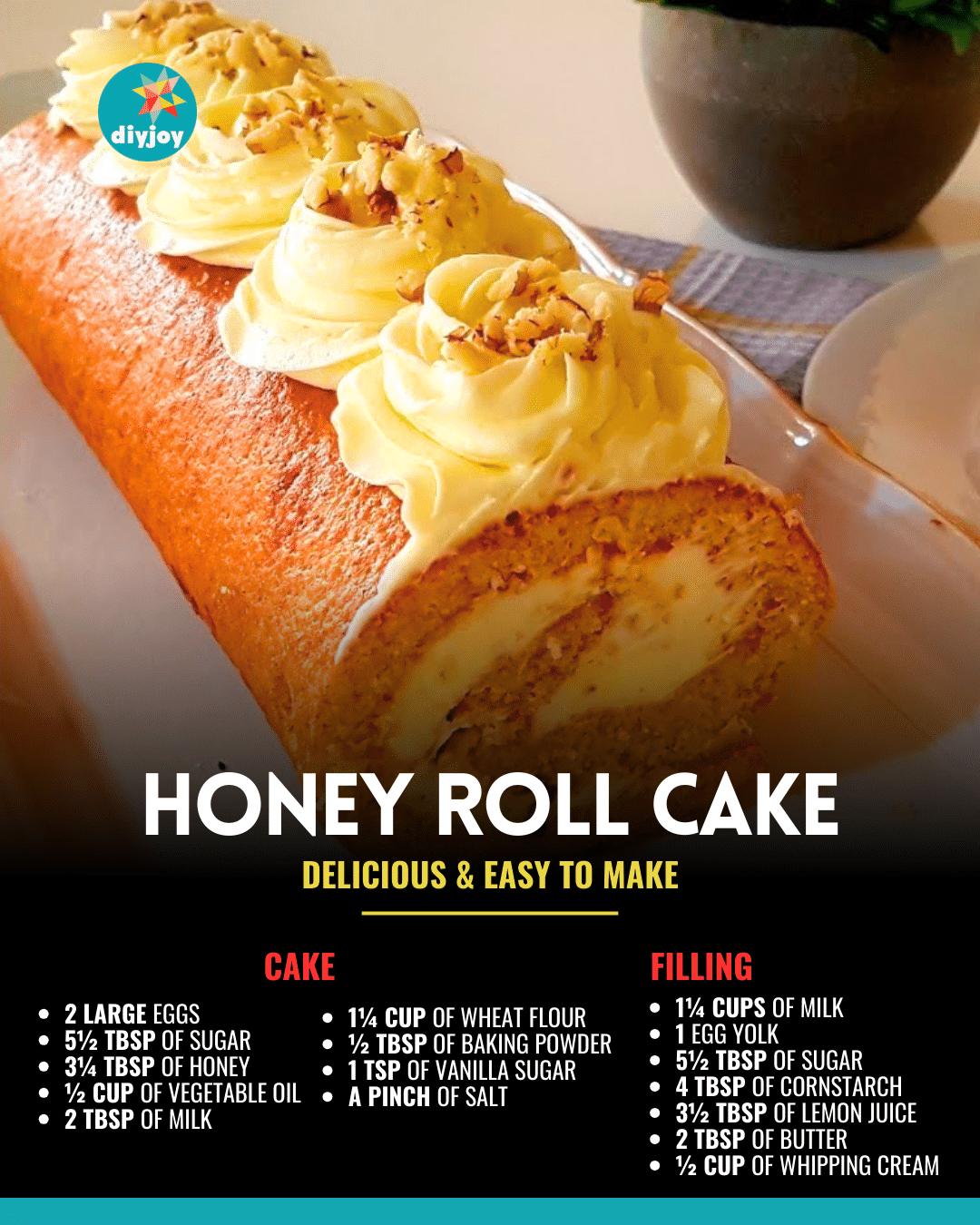 Easy Honey Roll Cake Recipe